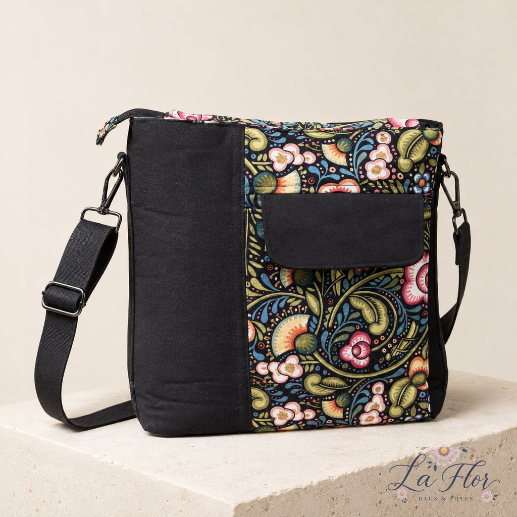 Black & Paisley One-of-a-Kind Marina Tote