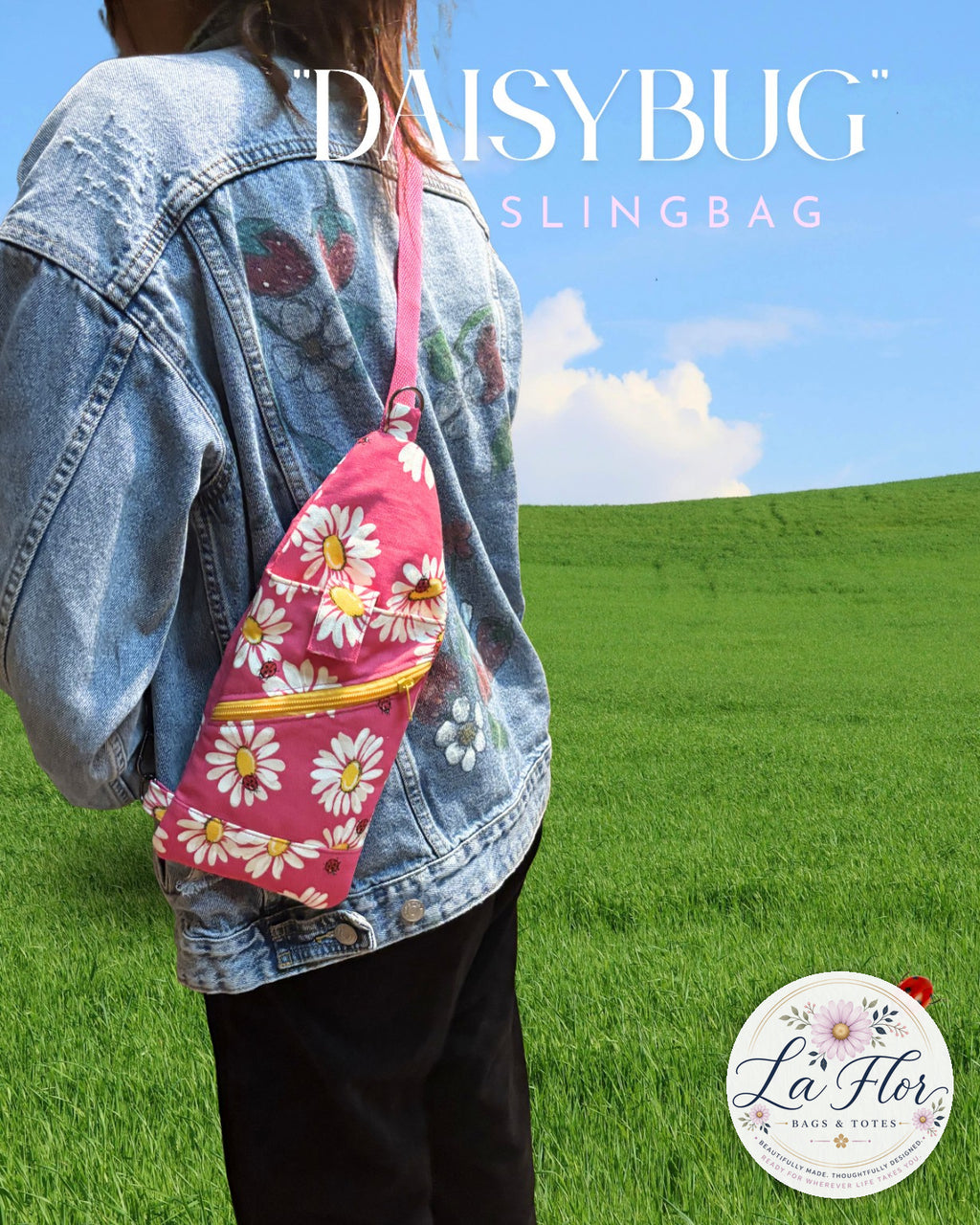 Daisy Bug Duo – One-of-a-Kind Handmade Sling & Crossbody Bags