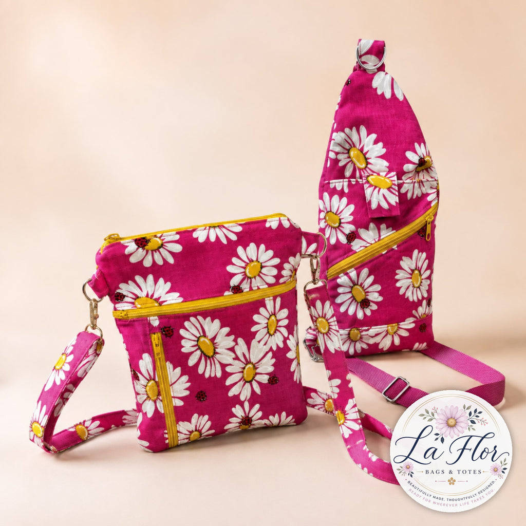 Daisy Bug Duo – One-of-a-Kind Handmade Sling & Crossbody Bags
