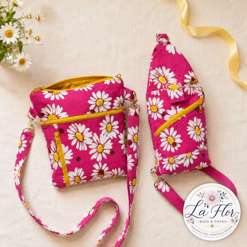 Daisy Bug Duo – One-of-a-Kind Handmade Sling & Crossbody Bags