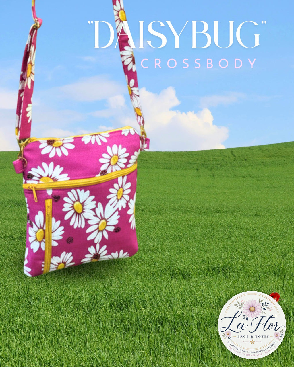 Daisy Bug Duo – One-of-a-Kind Handmade Sling & Crossbody Bags