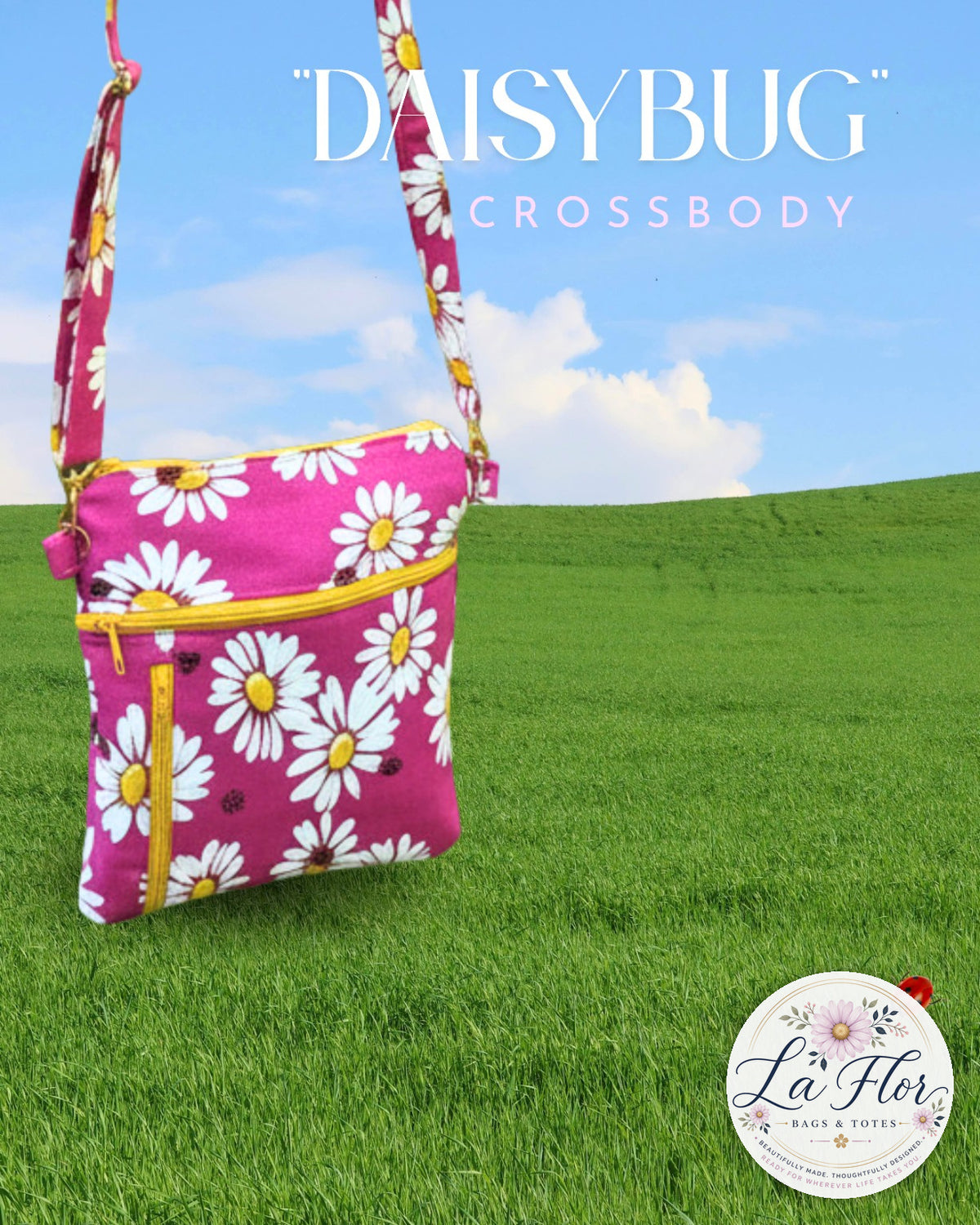 Daisy Bug Duo – One-of-a-Kind Handmade Sling & Crossbody Bags