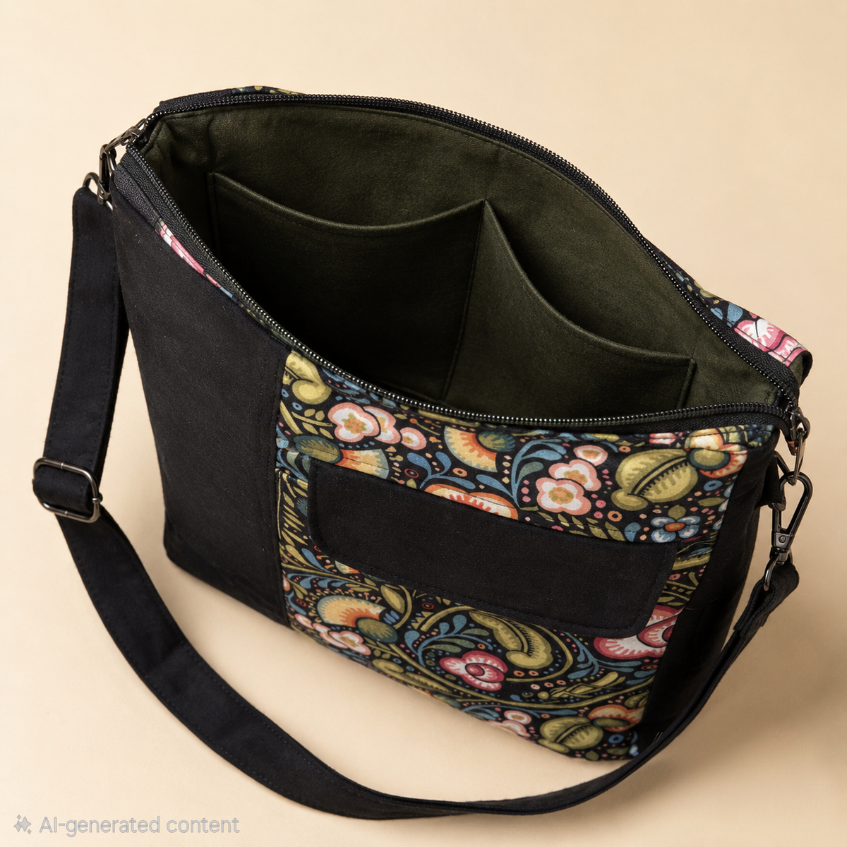 Black & Paisley One-of-a-Kind Marina Tote