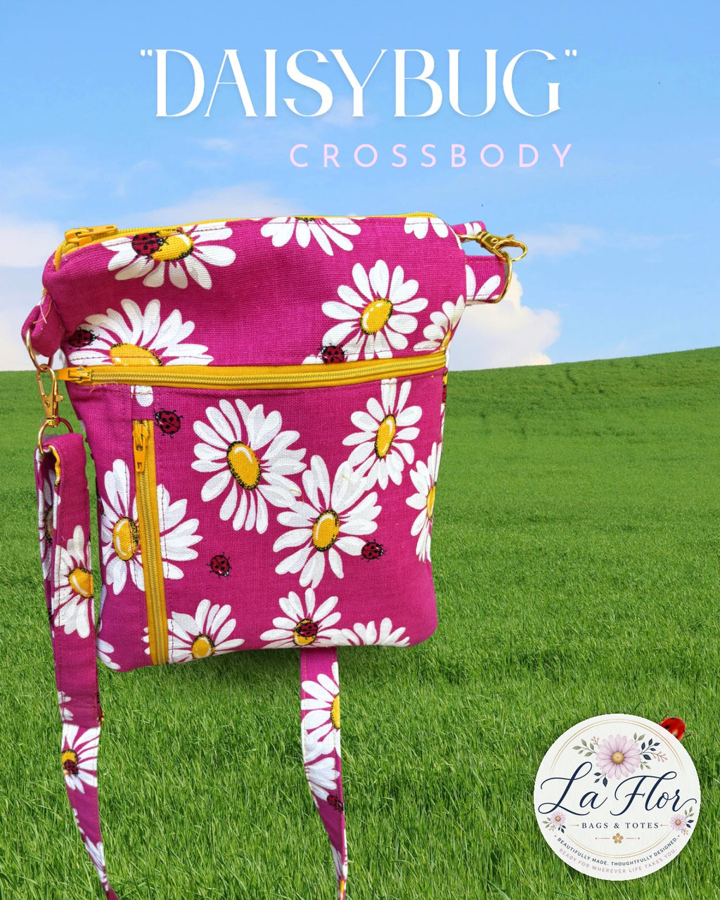 Daisy Bug Duo – One-of-a-Kind Handmade Sling & Crossbody Bags