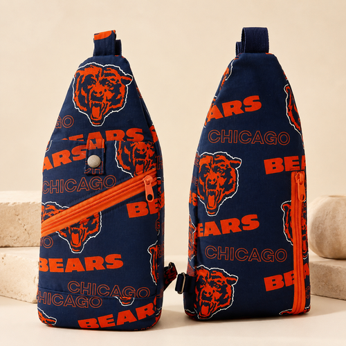 Navy & Orange Gameday Sling Crossbody Bag – Handmade